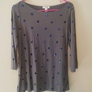 cotton/sequin top